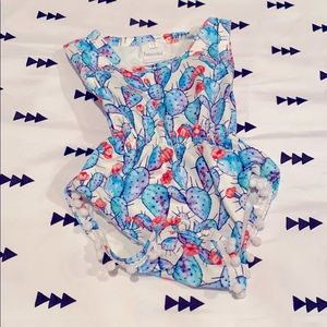 Baby girls cactus bubble romper